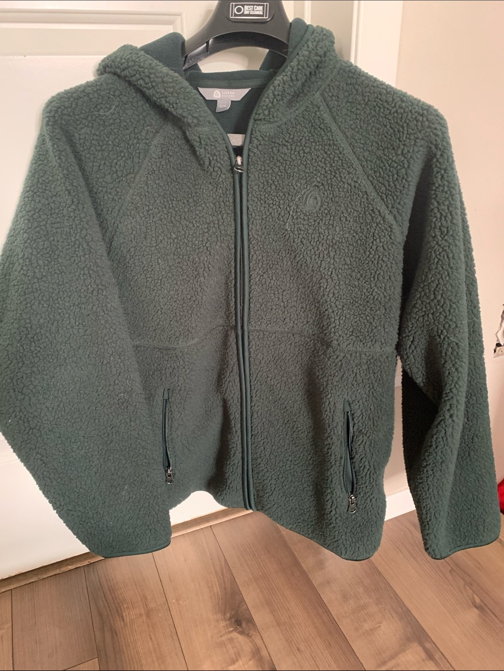 Sierra Designs Deep Green Sherpa Fleece Zip Hoodie